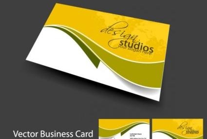 出色的动态的名片模板05矢量