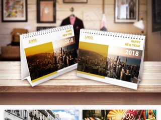 时尚极简2018年旅游风景台历设计