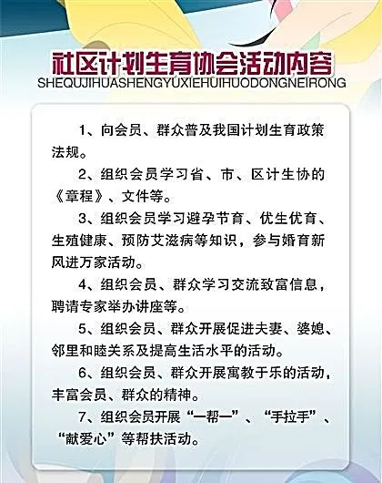 计划生育协会活动内容 分层素材 P...psd模版下载