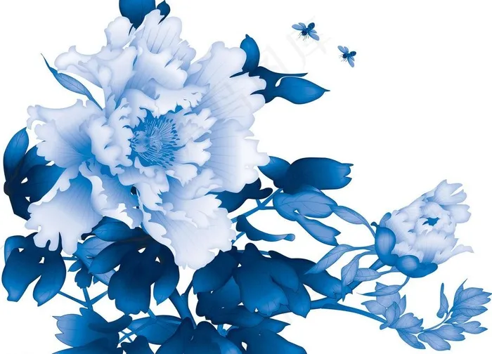 青花瓷素材(7205X5597(DPI:300))psd模版下载