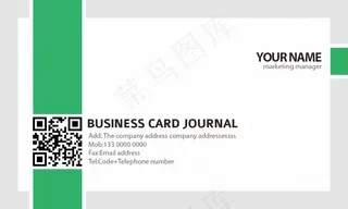 精美通用绿色名片模板PSD源文件下...