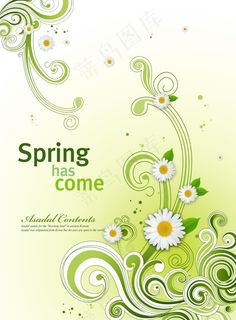 春天绿色装饰图案