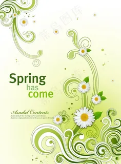 春天绿色装饰图案