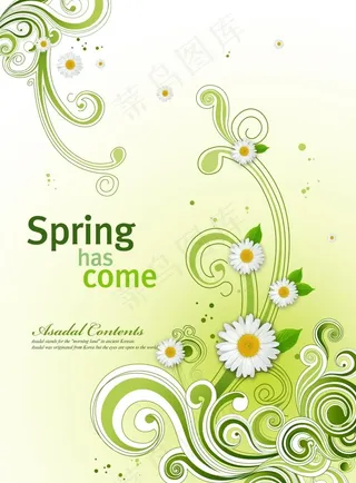 春天绿色装饰图案