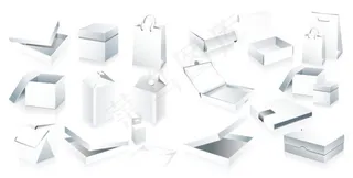 空白盒子包装矢量素材