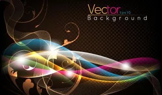 时尚光晕动感背景矢量素材