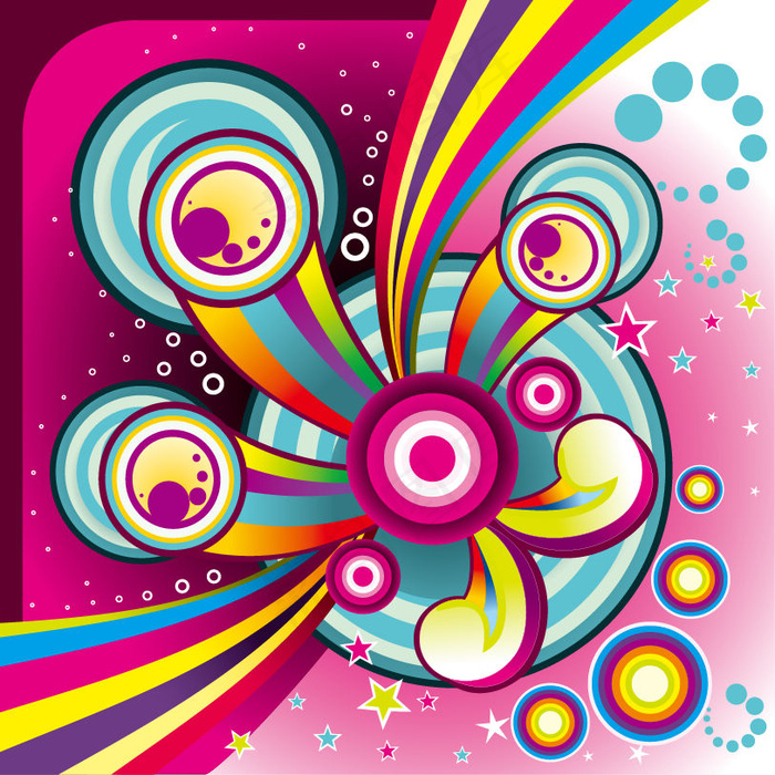 免费的精彩缤纷的背景矢量图形集