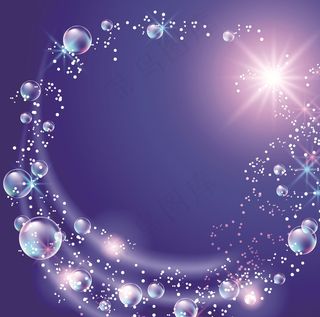 气泡炫光背景矢量图