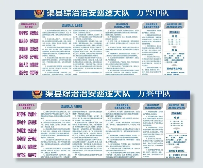 岗亭 制度 职责图片cdr矢量模版下载