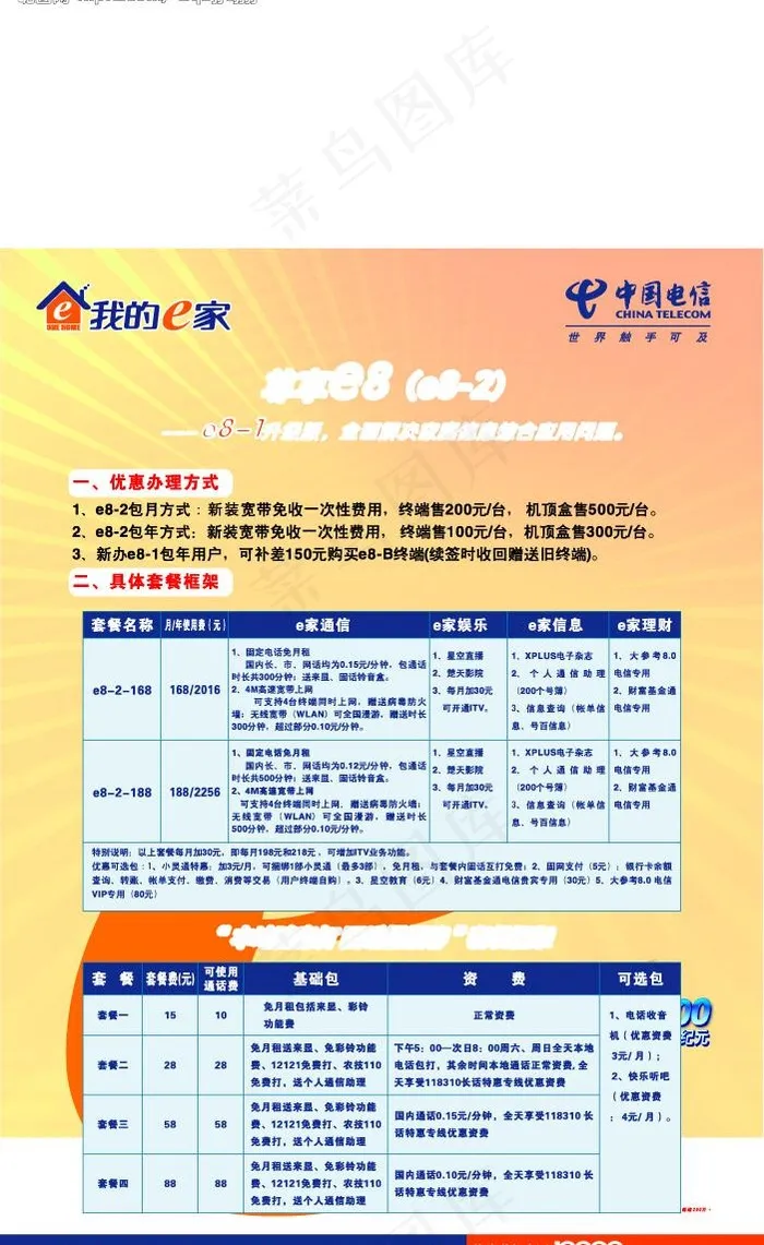 电信宣传单图片cdr矢量模版下载
