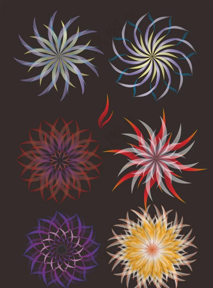 光束光照光效花型背景矢量素材图片cdr矢量模版下载