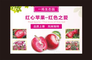 红色之爱苹果海报.