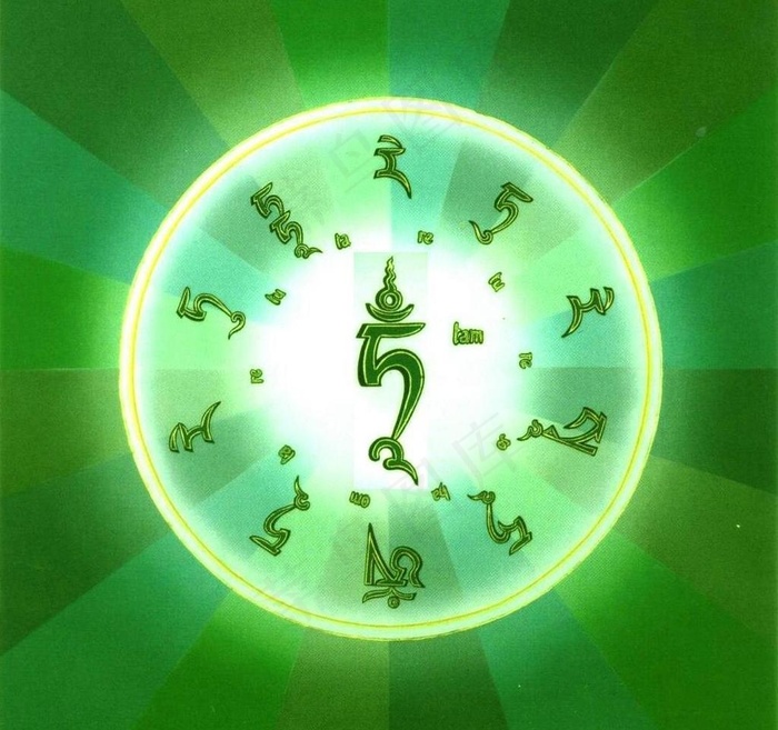 绿度母咒轮图片
