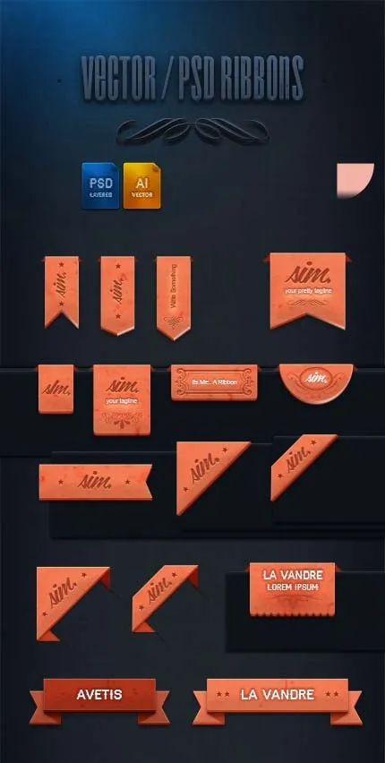 标签元素psd模版下载