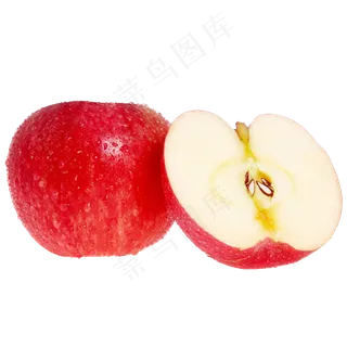 新鲜红苹果png素材