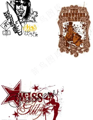 欧式经典矢量t-shilt图案底纹...