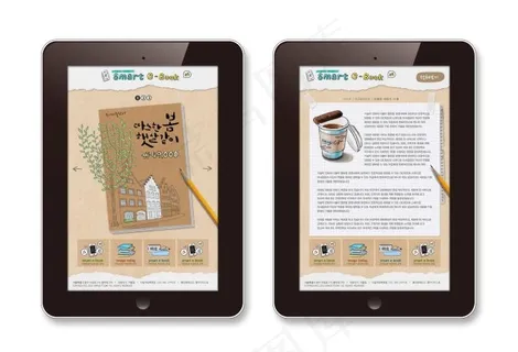 创意复古手机电子书网页psd模板