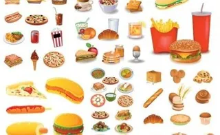 速食早餐糕点向量