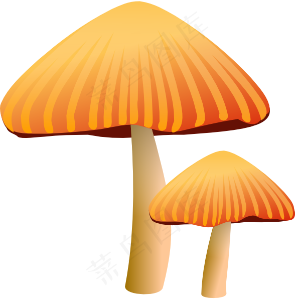 rockraikar橙色蘑菇剪贴画