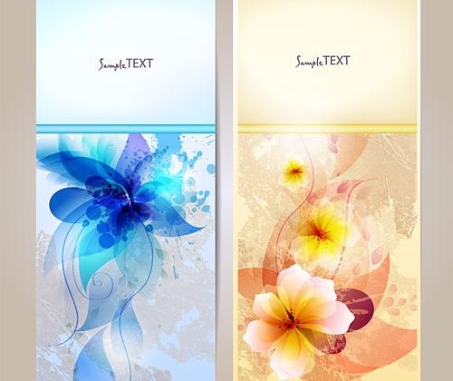 炫彩花纹背景设计矢量