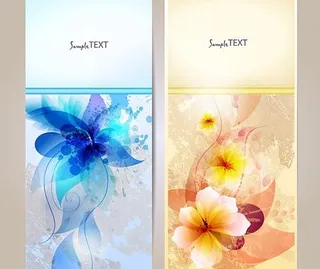 炫彩花纹背景设计矢量