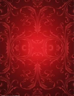 高档欧式花纹红底图片