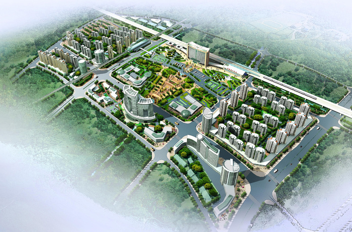 城市鸟瞰图图片