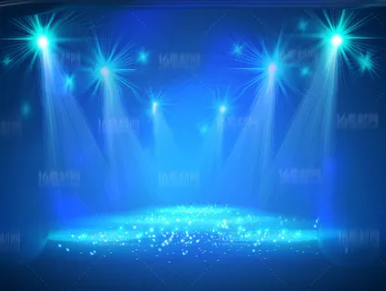 蓝色舞台灯光光效设计矢量素材 蓝色舞台灯光光效设计矢量素材