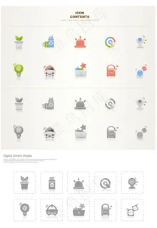 网页可爱图标psd网页素材