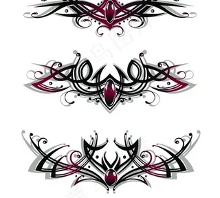 幻彩装饰花纹矢量素材