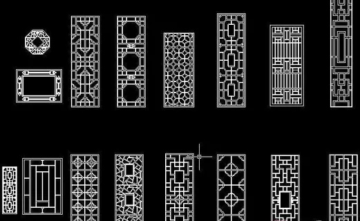 CAD常用窗花类模块