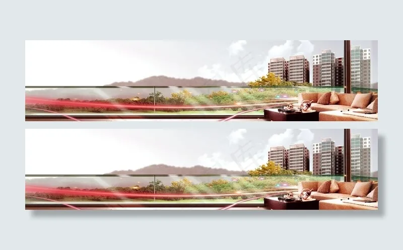 楼盘开盘模板图片(4134X1181(DPI:300))psd模版下载