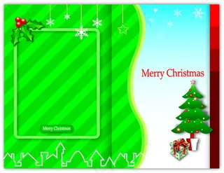 圣诞节贺卡模板矢量素材