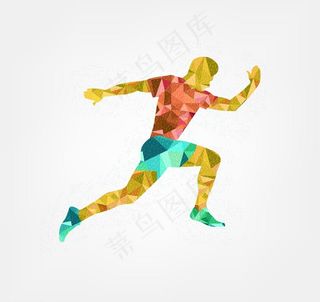 足球运动员的几何设计图片