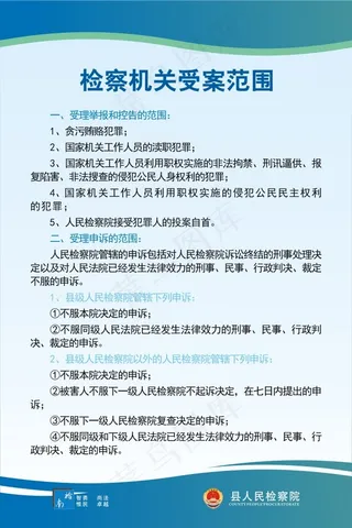 检察机关受案范围牌