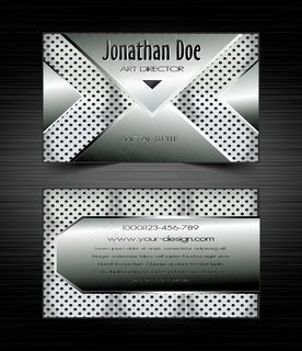 金属风科技感名片