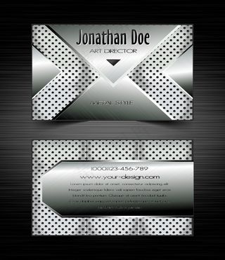 金属风科技感名片