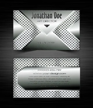 金属风科技感名片