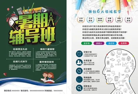 暑假培训班招生DM单CDR模板 暑假培训班招生DM单CDR模板