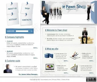 金融典当商务网站模板