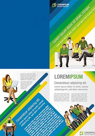 创意欧美商务画册矢量素材图片