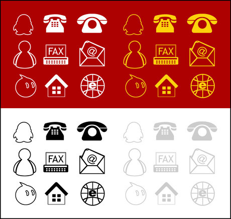 名片网页常用电话类图标