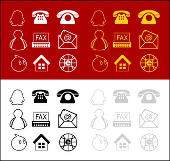 名片网页常用电话类图标