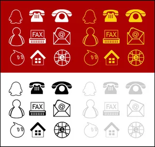 名片网页常用电话类图标