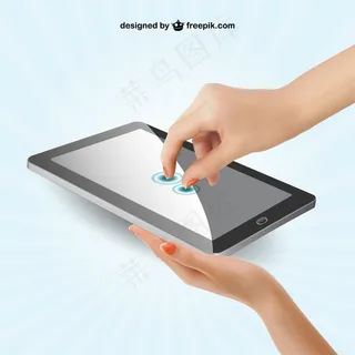 触摸屏插图矢量