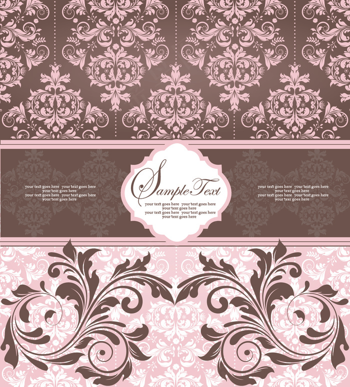 植物纹样花纹底纹矢量素材