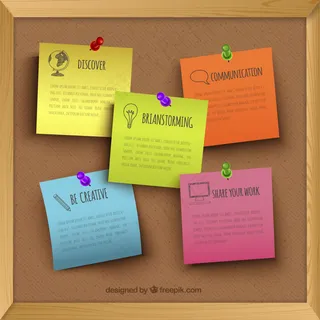 彩色便利贴矢量图