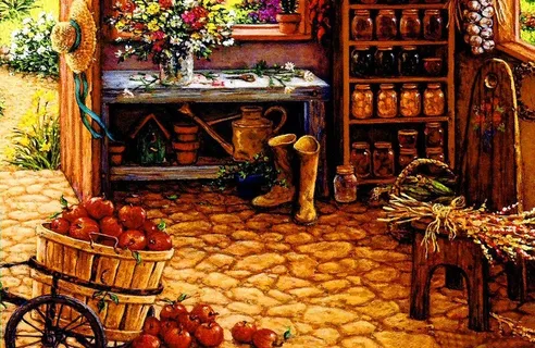 油画 园艺的屋子图片 油画 园艺的屋子图片