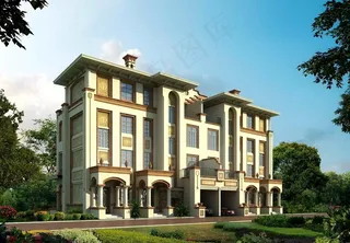 欧式连体别墅图片