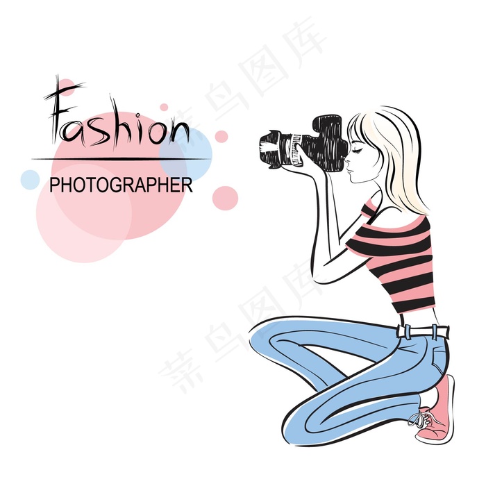 01矢量卡通女孩